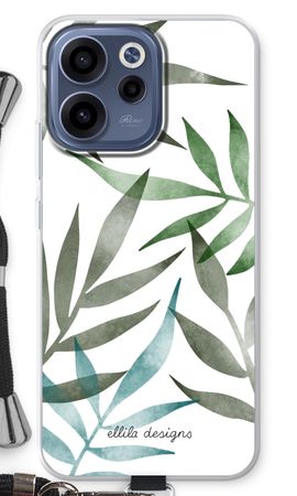Tropical watercolor leaves