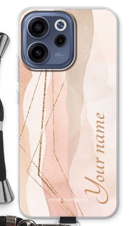 Gold Lines Namecase - Blush
