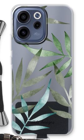 Tropical watercolor leaves