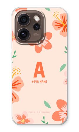 Tropical Pink Flowers Monogram