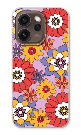 Retro bloemen - Paars