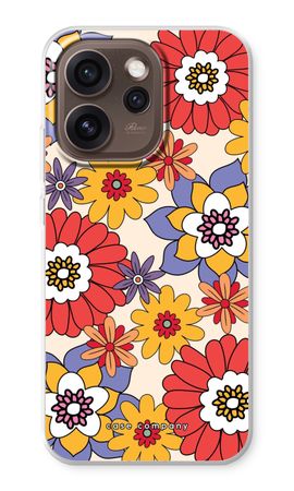 Retro bloemen - Geel