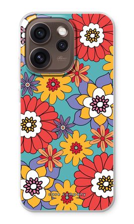Retro bloemen - Blauw