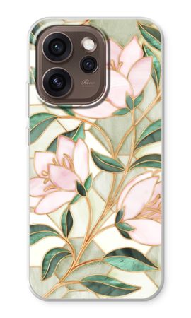 Orange stained glass flower