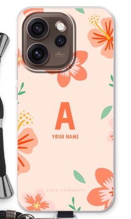 Tropical Pink Flowers Monogram