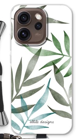 Tropical watercolor leaves