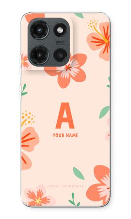 Tropical Pink Flowers Monogram