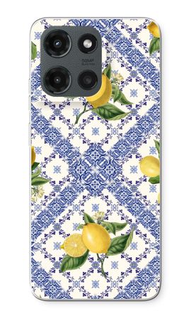 Blue tiles and lemons