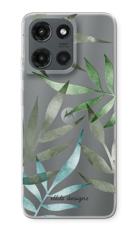 Tropical watercolor leaves