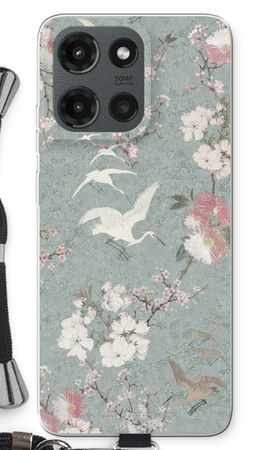 Japanese crane birds blossom