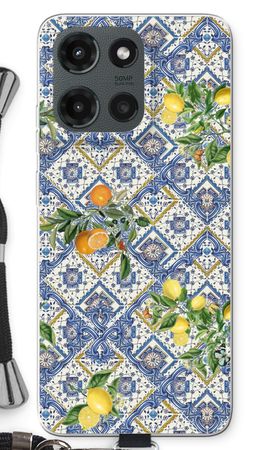 Blue tiles, lemons and oranges - small