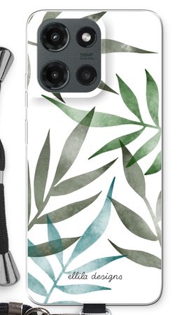 Tropical watercolor leaves