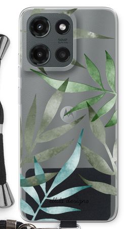 Tropical watercolor leaves