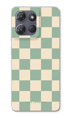 Checkered Mint, Miękkie etui Motorola Moto G Power (2025)