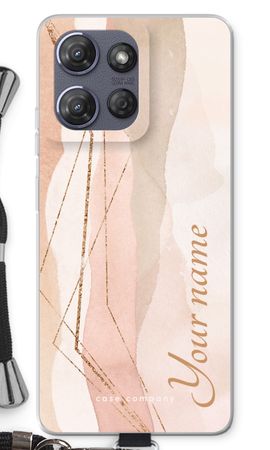 Gold Lines Namecase - Blush