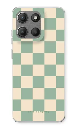 Checkered Mint, Motorola Moto G15 Power soft hoesje