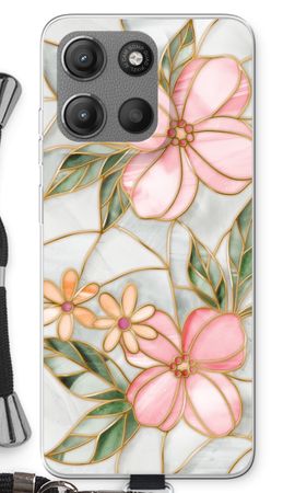 Orange stained glass flower