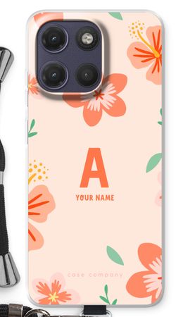 Tropical Pink Flowers Monogram