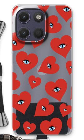 Red heart eyes