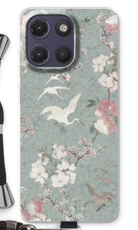 Japanese crane birds blossom