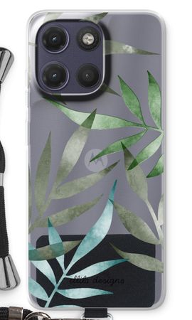 Tropical watercolor leaves