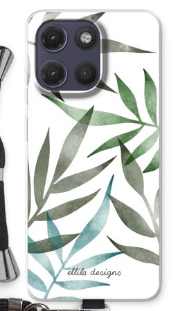 Tropical watercolor leaves