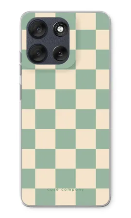 Checkered Mint, Motorola Moto G56 weiche Hülle