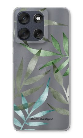 Tropical watercolor leaves