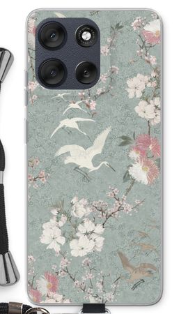 Japanese crane birds blossom