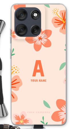 Tropical Pink Flowers Monogram