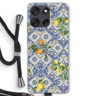 Blue tiles, lemons and oranges - small