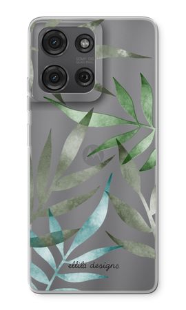 Tropical watercolor leaves