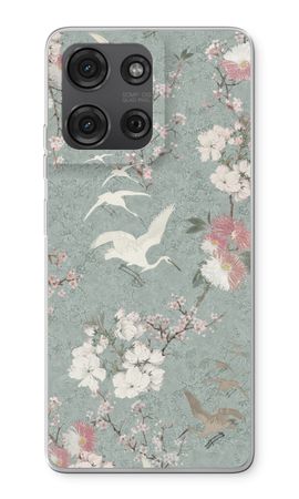 Japanese crane birds blossom