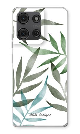 Tropical watercolor leaves