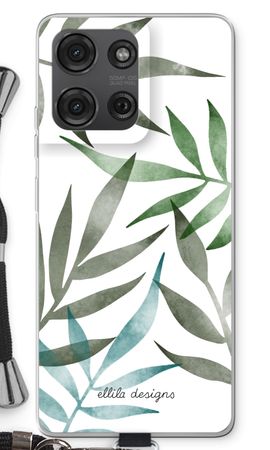 Tropical watercolor leaves