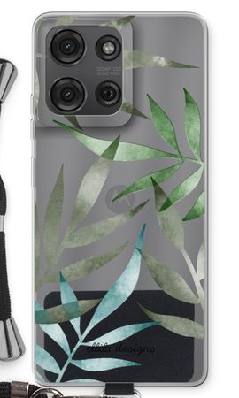 Tropical watercolor leaves