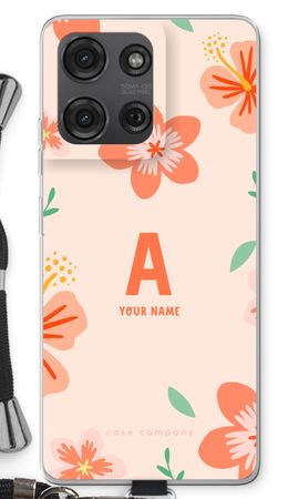 Tropical Pink Flowers Monogram