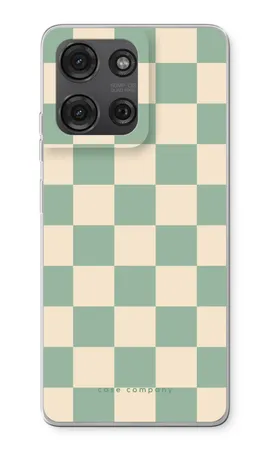 Checkered Mint, Motorola Moto G75 mykt deksel