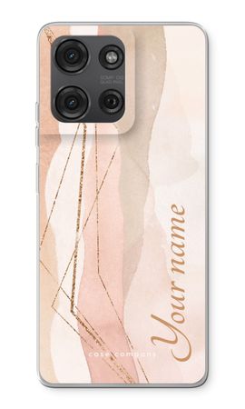 Gold Lines Namecase - Blush