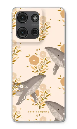 Floral Whales, Mäkké puzdro Motorola Moto G75