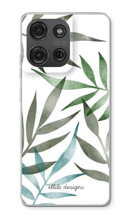 Tropical watercolor leaves