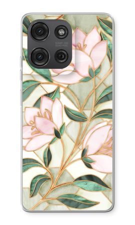 Orange stained glass flower