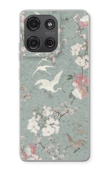 Japanese crane birds blossom