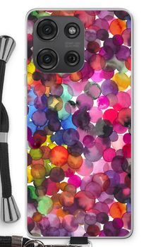 Overlappende waterverfstippen