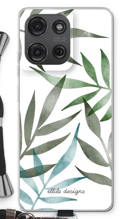 Tropical watercolor leaves