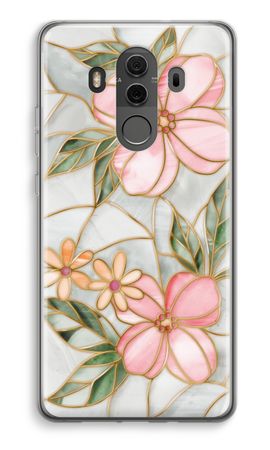 Orange stained glass flower