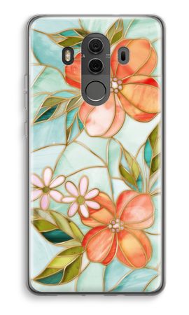 Orange stained glass flower