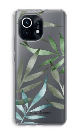 Tropical watercolor leaves