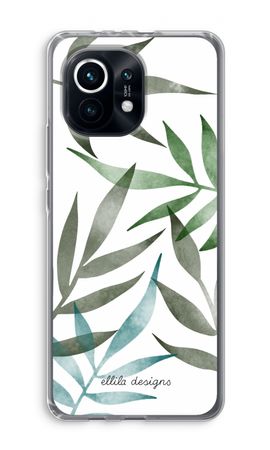 Tropical watercolor leaves