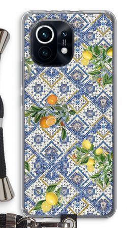 Blue tiles, lemons and oranges - small